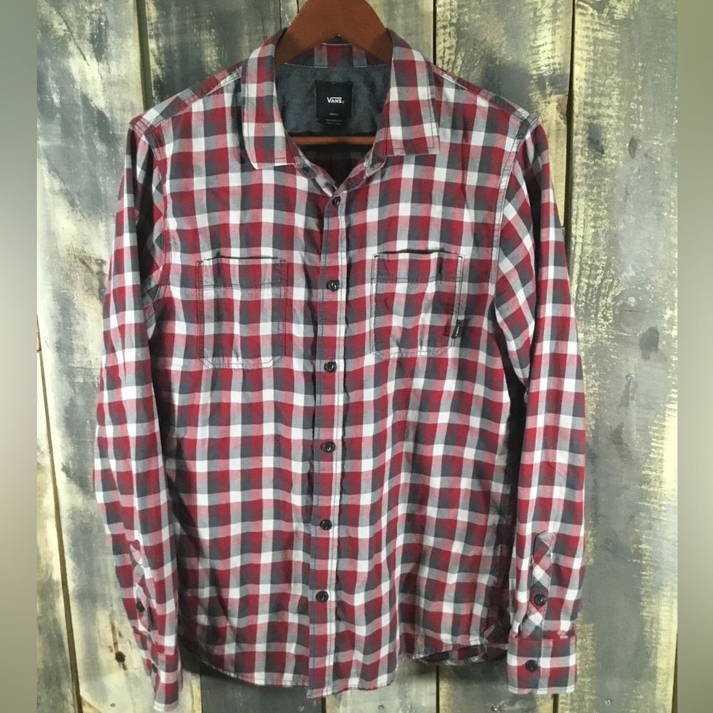 Vans lightweight flannel plaid men’s small